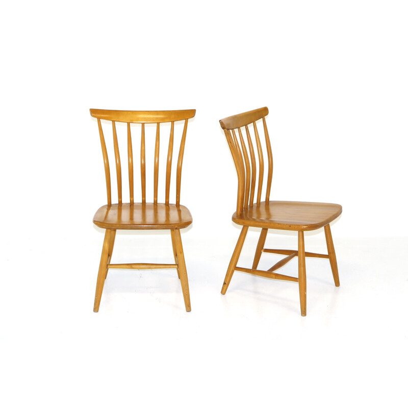 Pair of vintage chairs by Åkerblomstolen for Nässjö Stolfabrik, Sweden 1960