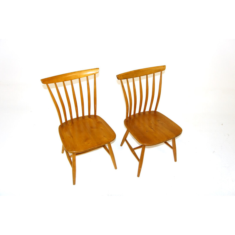 Pair of vintage chairs by Åkerblomstolen for Nässjö Stolfabrik, Sweden 1960