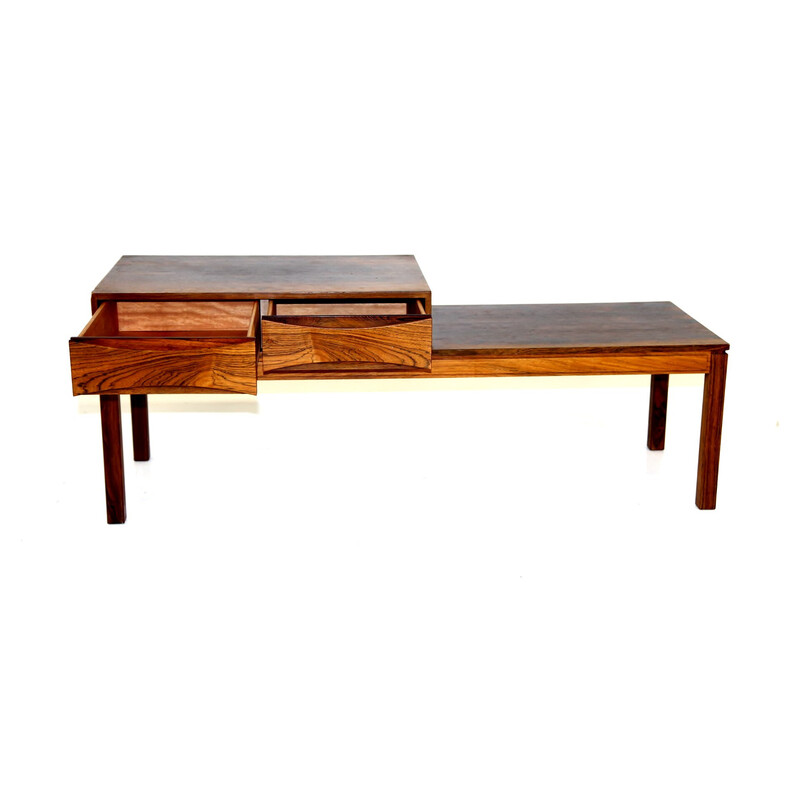 Vintage rosewood telephone bench by Wards Ateljéér Ab, Denmark 1960