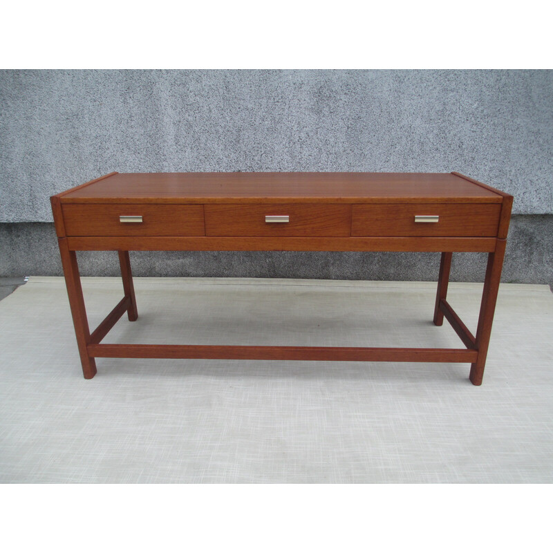 Consolle vintage in teak con cassetti, Danimarca 1960