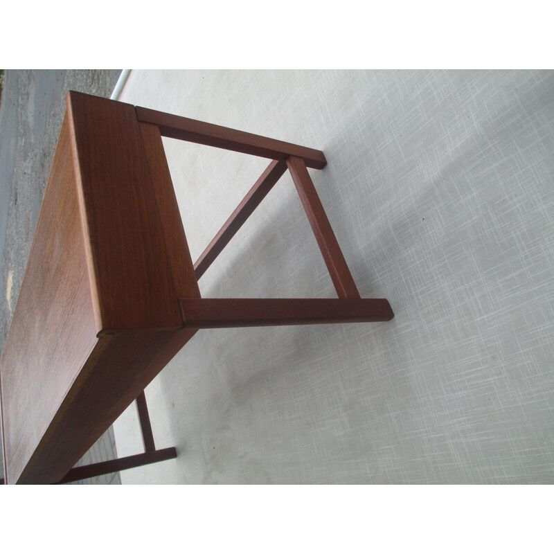 Consolle vintage in teak con cassetti, Danimarca 1960