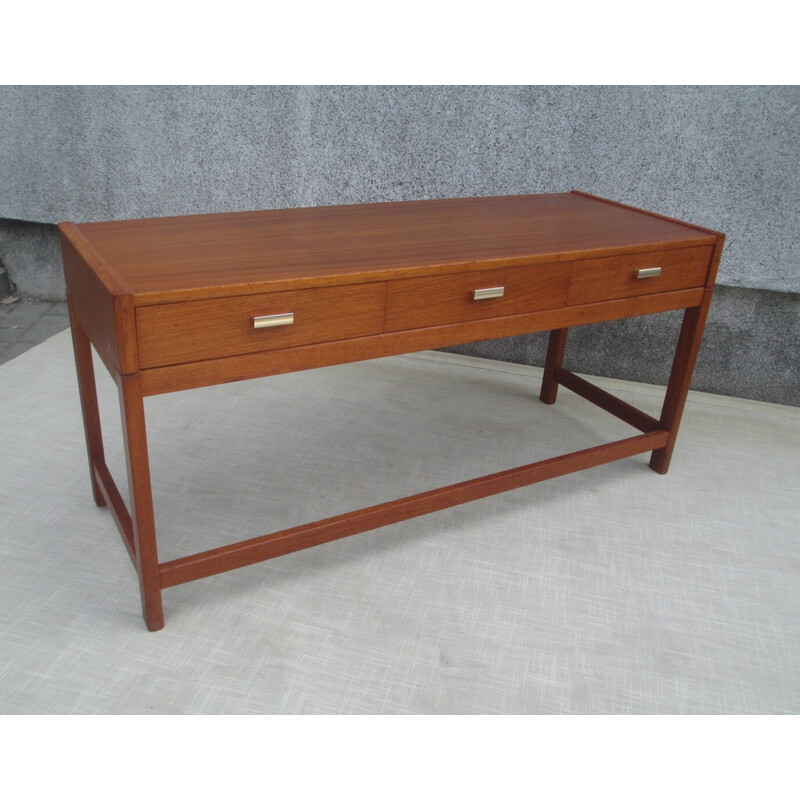 Vintage teak console with drawers, Denmark 1960