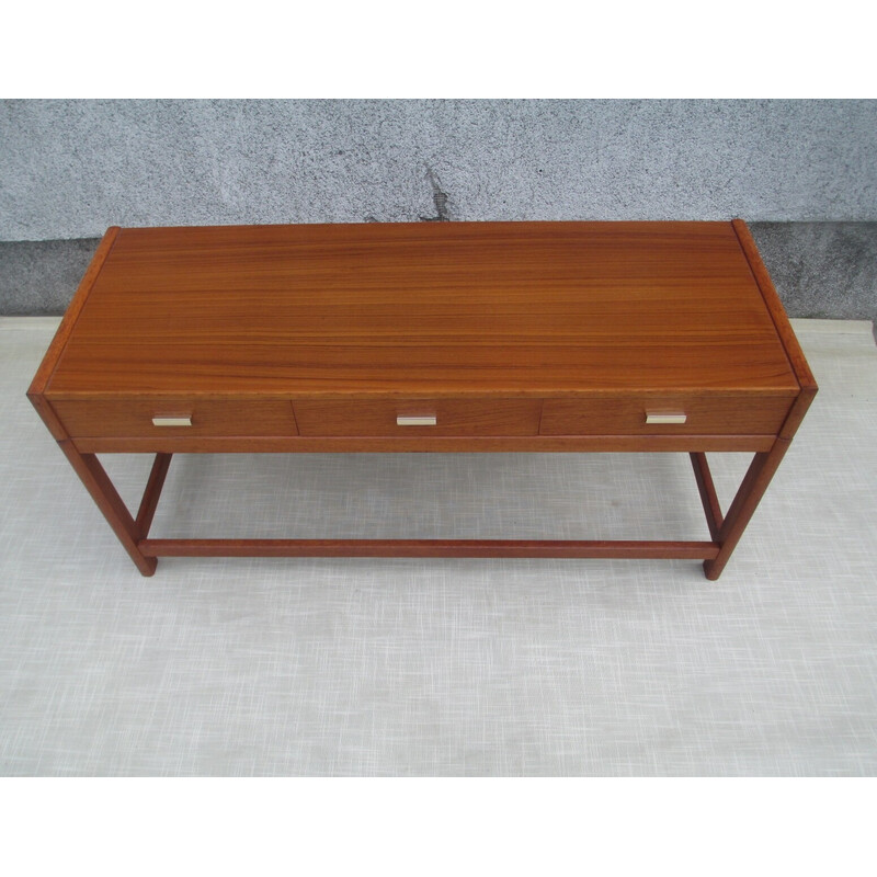 Consolle vintage in teak con cassetti, Danimarca 1960