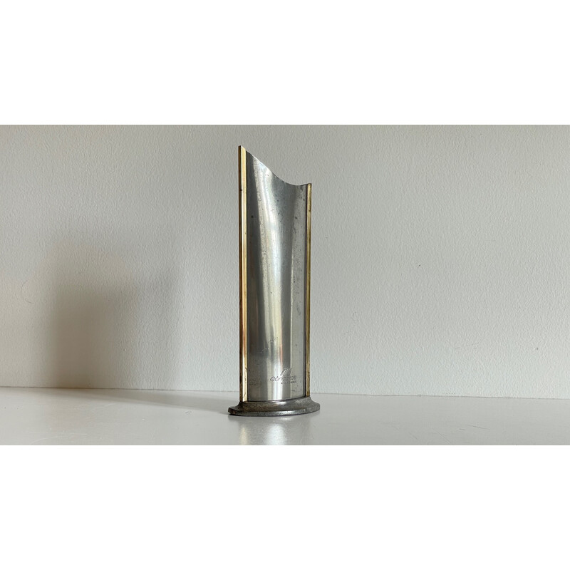 Vintage pewter and brass vase for the Concorde