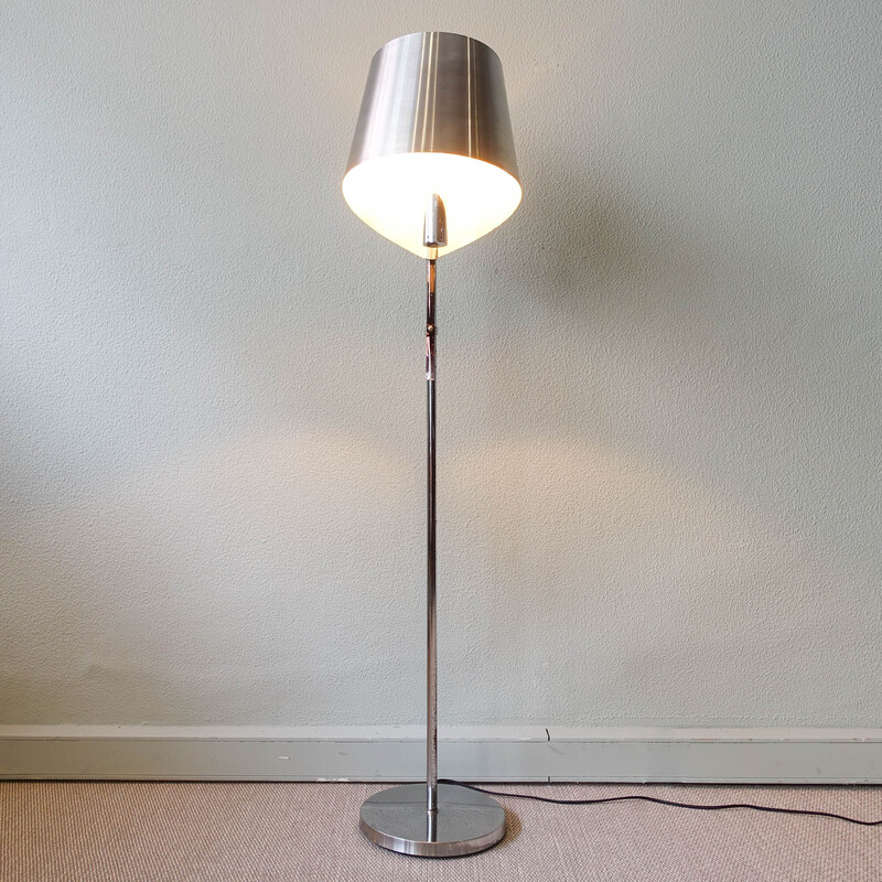 French vintage sculptural floor lamp "Ruban" by Jacques Charles for Maison Charles, 1960s