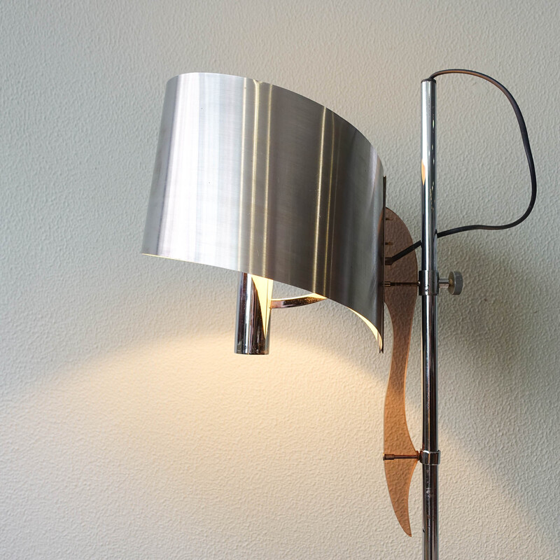 Lampadaire sculpturale vintage française "Ruban" par Jacques Charles pour Maison Charles, 1960