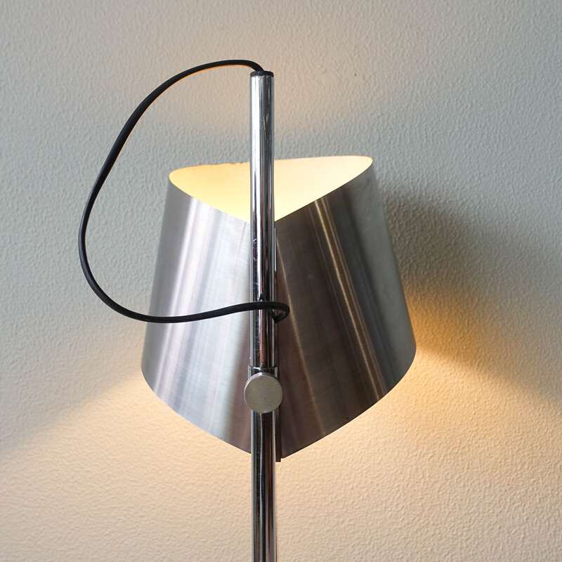 Franse vintage sculpturale vloerlamp "Ruban" van Jacques Charles voor Maison Charles, 1960