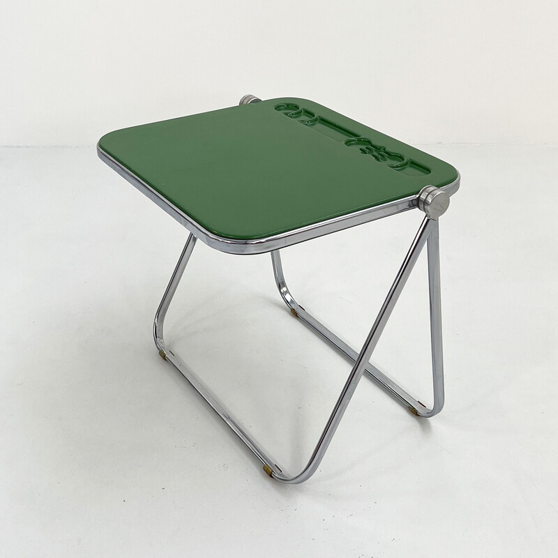 Escritorio plegable Platone verde vintage de Giancarlo Piretti para Anonima Castelli, años 70