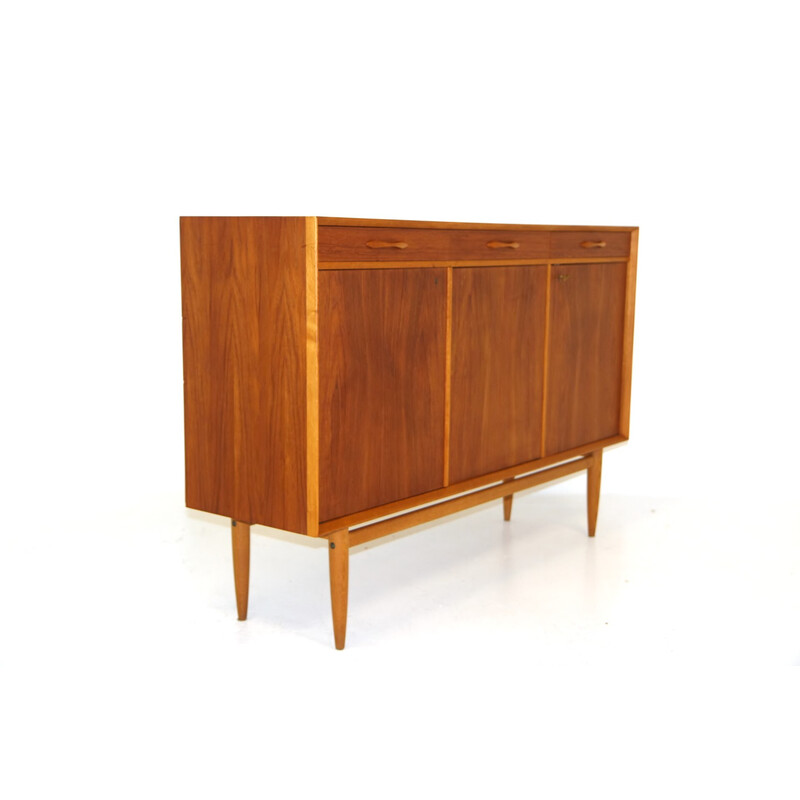 Vintage teak and oakwood sideboard, Sweden 1960