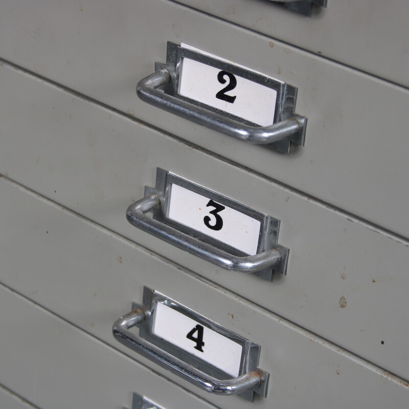 Vintage industrial drawer cabinet, Netherlands 1960s