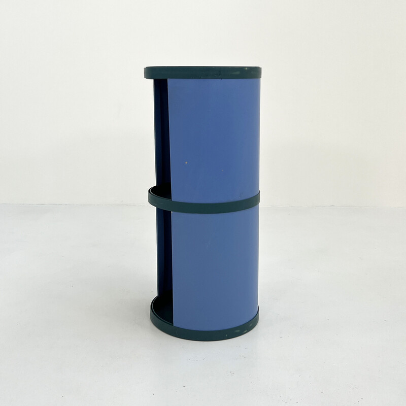 Modelo de estantería azul vintage "Incubo Tondo" de Rodolfo Bonetto para Artemide, años 70