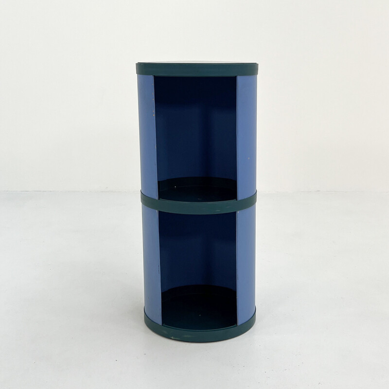 Modelo de estantería azul vintage "Incubo Tondo" de Rodolfo Bonetto para Artemide, años 70