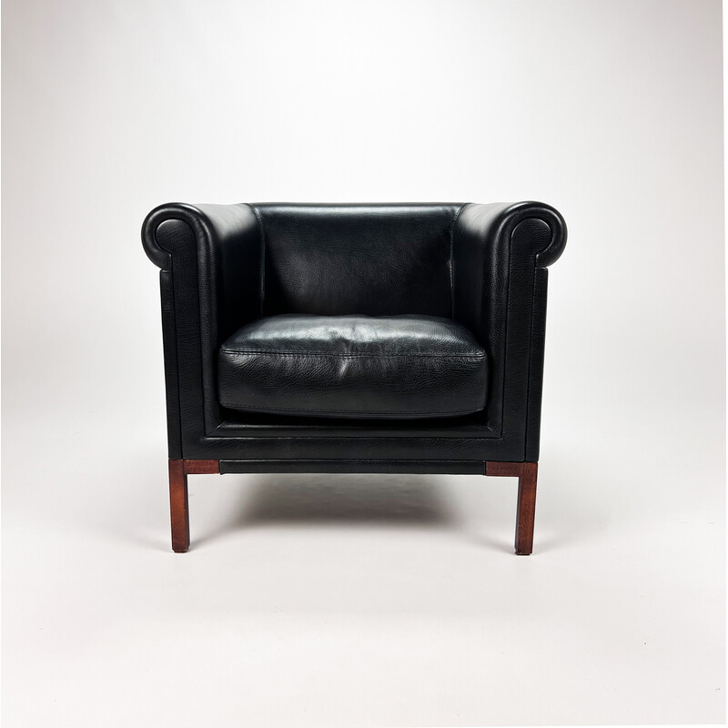 Vintage leather Club armchair by Rivolta, Italy 1990s