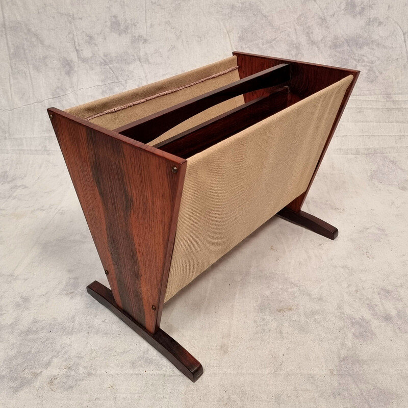 Scandinavian vintage rosewood magazine rack, 1960