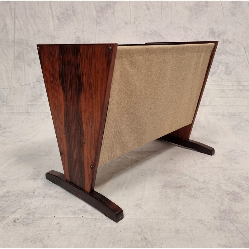 Scandinavian vintage rosewood magazine rack, 1960