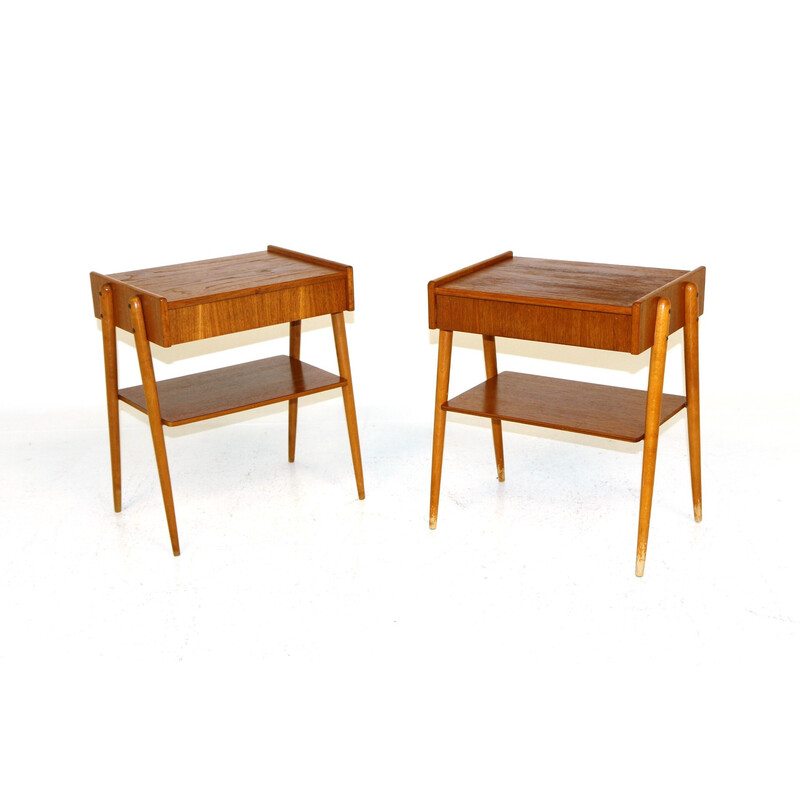 Comodini vintage in teak di Carlström, Svezia 1960