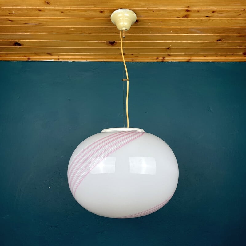 Vintage Murano glass pendant lamp by Vetri Murano, Italy 1970s