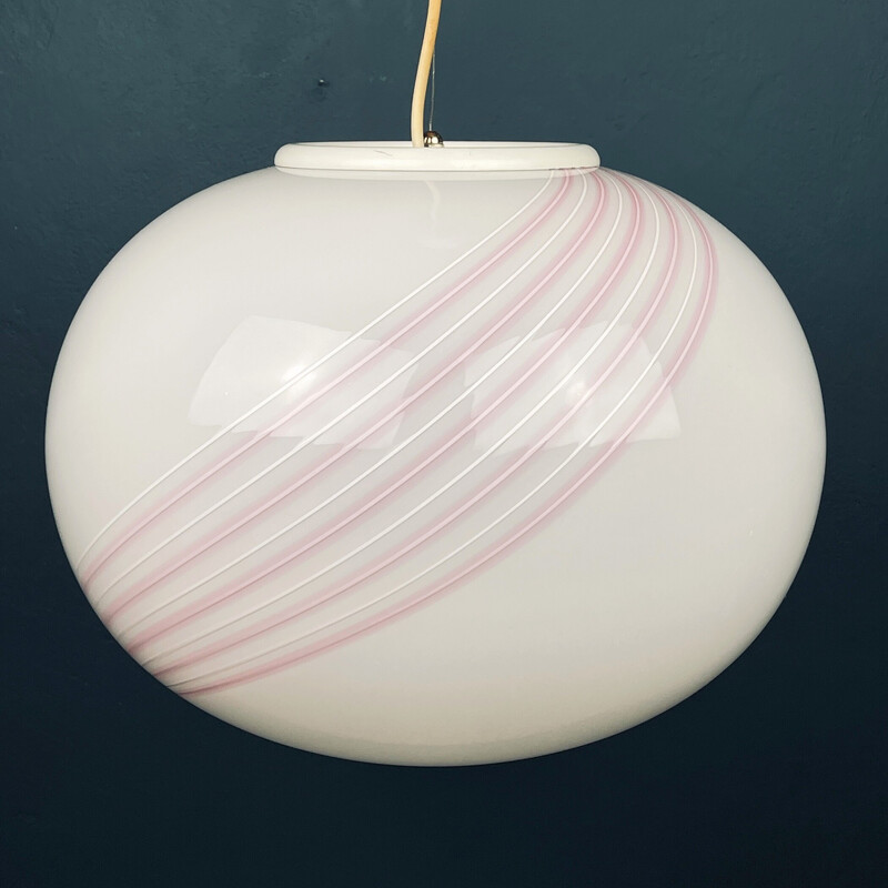 Vintage Murano glass pendant lamp by Vetri Murano, Italy 1970s