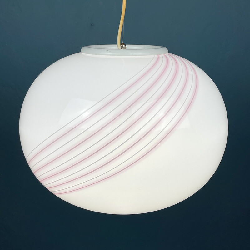 Vintage Murano glass pendant lamp by Vetri Murano, Italy 1970s