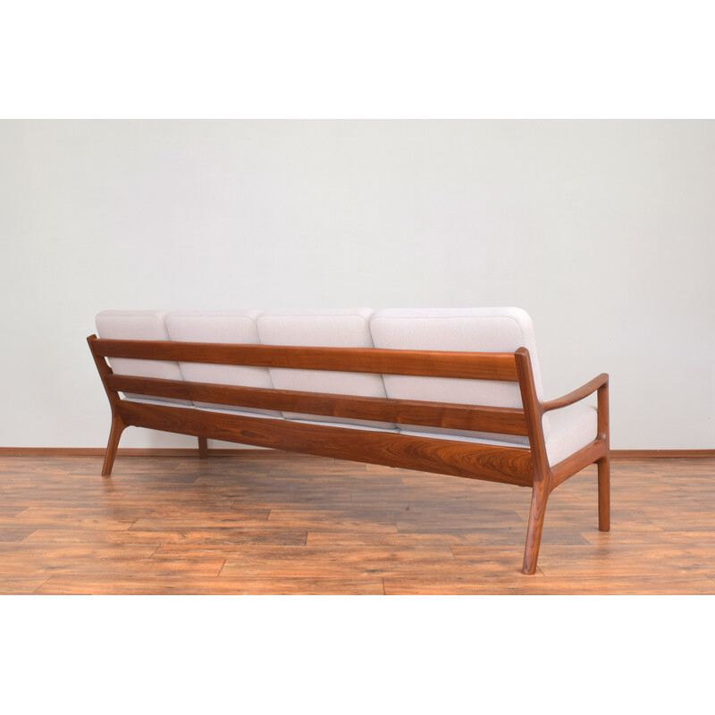 Danish vintage teak Senator four-seater sofa by Ole Wanscher for France and Son, 1960s