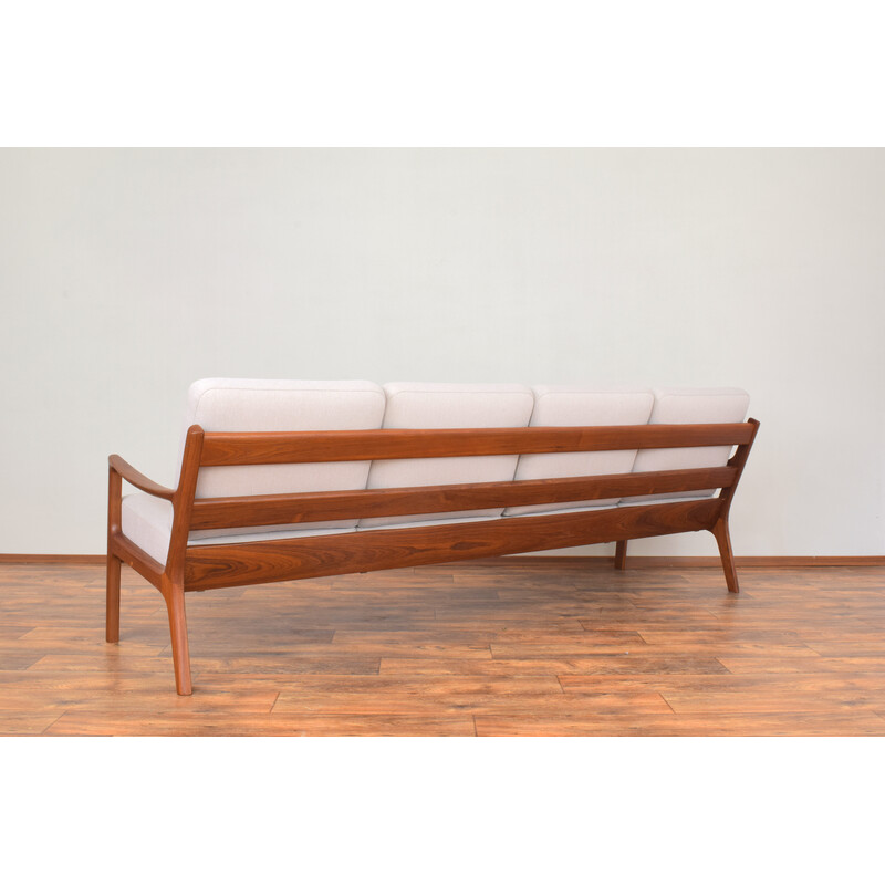 Danish vintage teak Senator four-seater sofa by Ole Wanscher for France and Son, 1960s