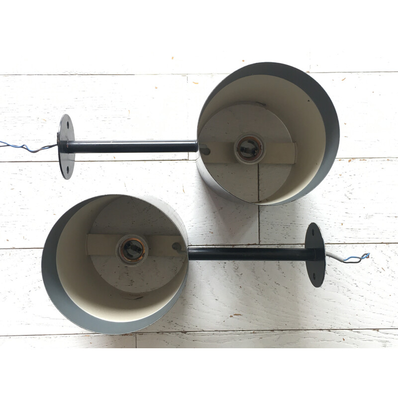 Pair of vintage wall lamps by Friis and Moltke for Lyfa, 1960