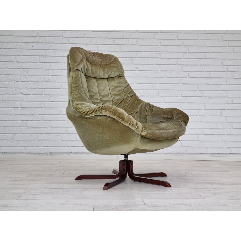 Vintage Danish model Silhouette swivel armchair by H.W.Klein, 1970s