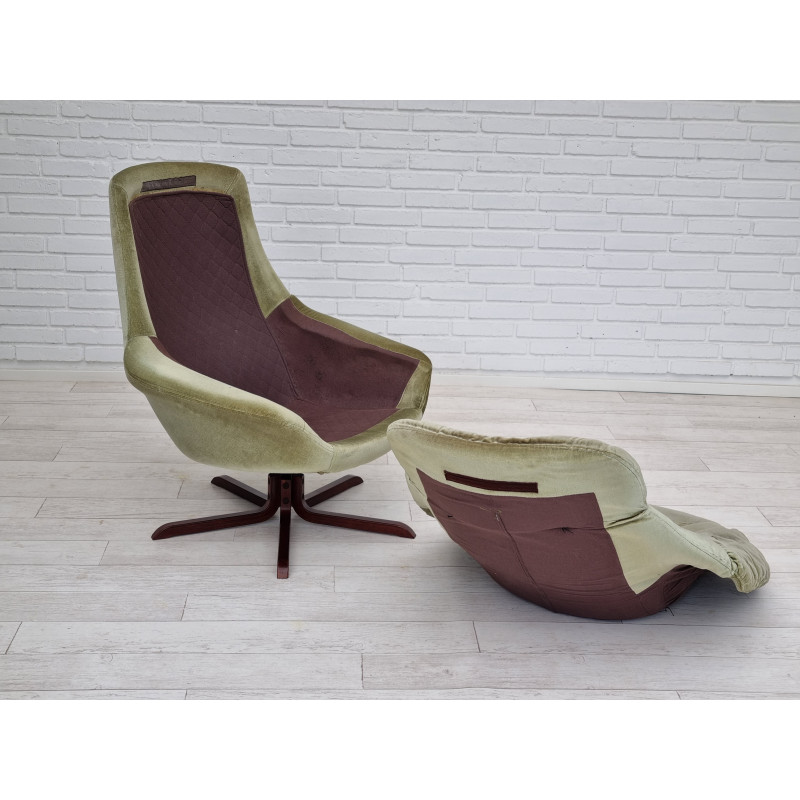 Vintage Danish model Silhouette swivel armchair by H.W.Klein, 1970s