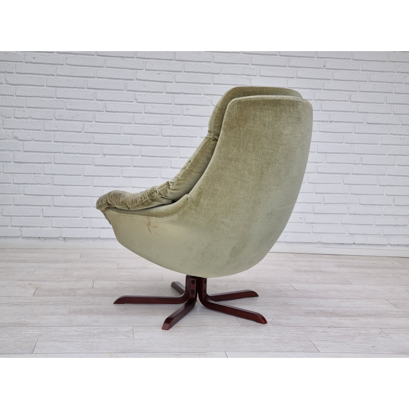 Vintage Danish model Silhouette swivel armchair by H.W.Klein, 1970s