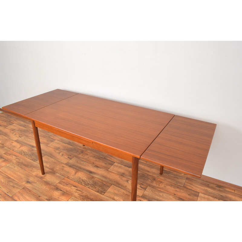 Vintage Deense teakhouten uitschuiftafel, 1960