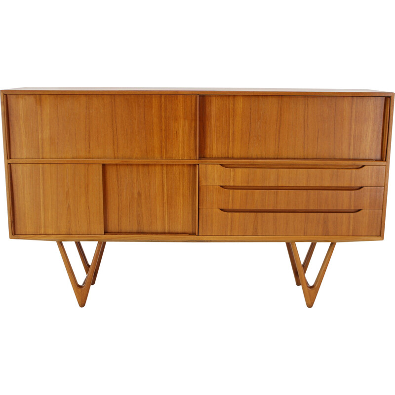 Vintage teak highboard by Kurt Ostervig, Denmark 1960s