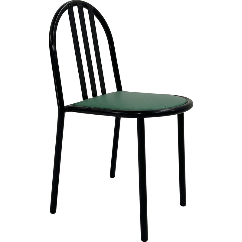 Vintage No.222 chair with green seat by Robert Mallet-Stevens for Pallucco Italia, 1980s