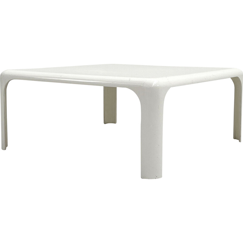 Vintage white Demetrio 70 coffee table by Vico Magistretti for Artemide, 1960s