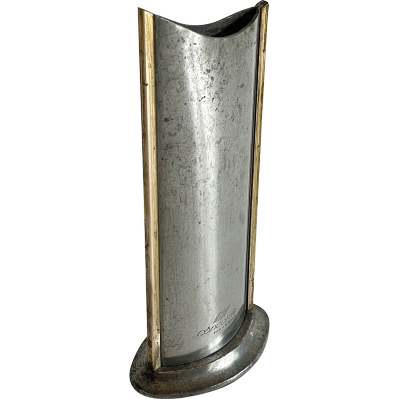 Vintage pewter and brass vase for the Concorde