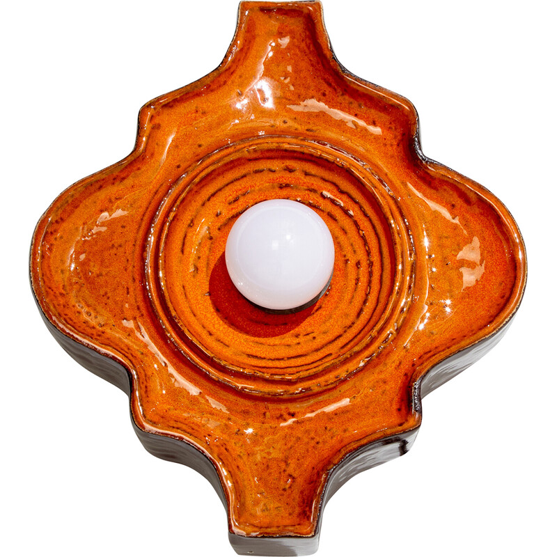 Aplique de cerámica vintage con esmalte brillante