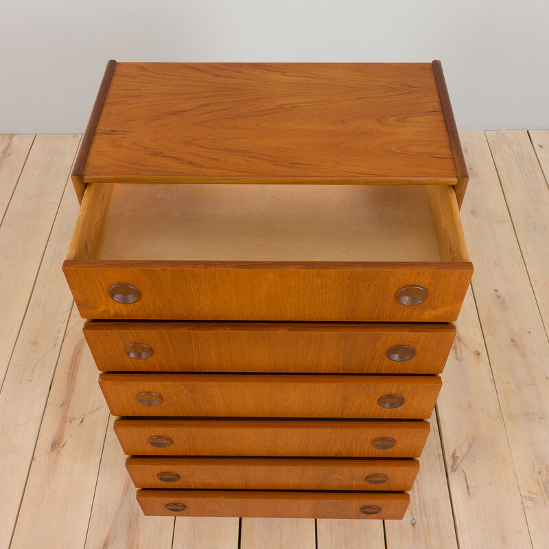 Commode danoise vintage en teck par Kai Kristiansen, 1960