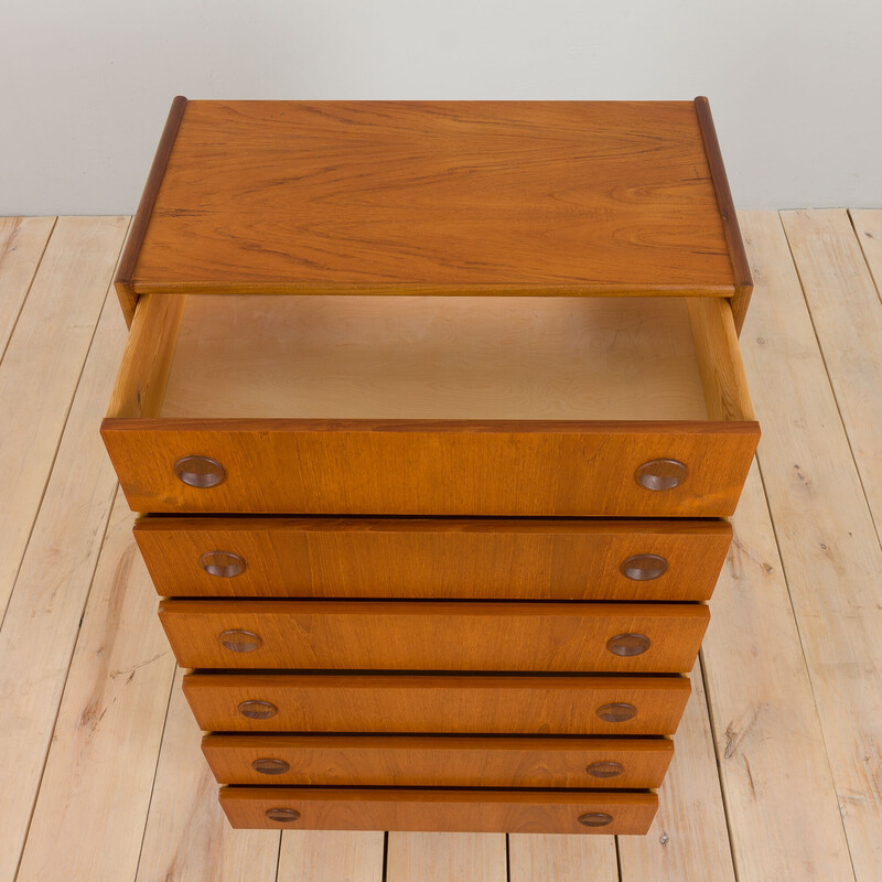 Danish mid century teak chest of drawers by Kai Kristiansen, 1960s