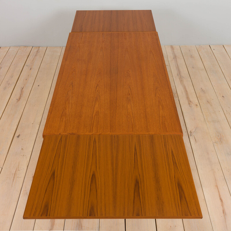 Vintage rectangular dining table in teak by Henning Kjaernulf for Vejle Stole and Mobelfabrik, Denmark 1960s