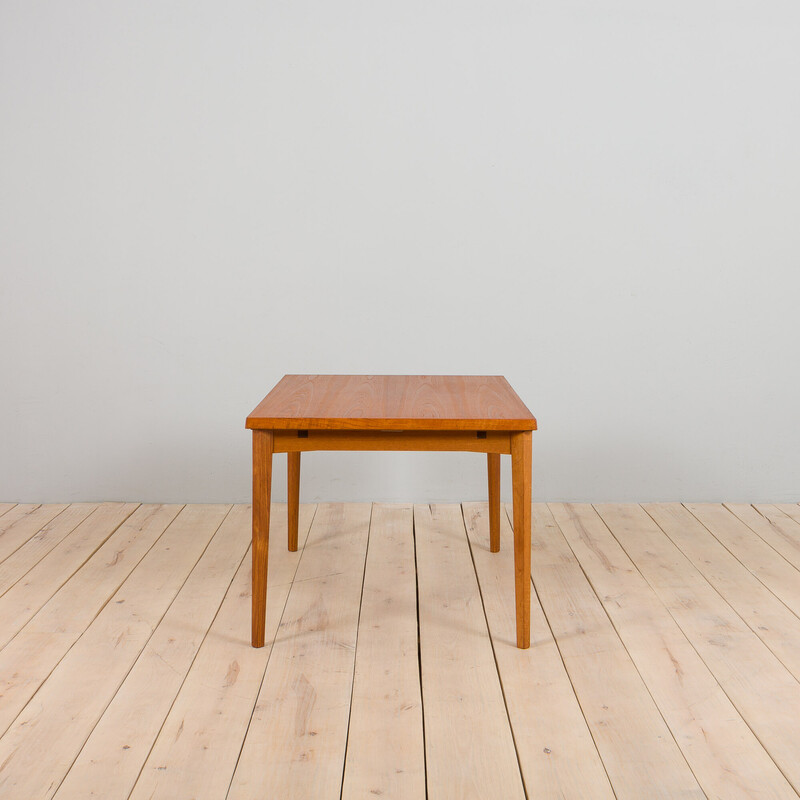 Mesa rectangular de teca vintage de Henning Kjaernulf para Vejle Stole and Mobelfabrik, Dinamarca 1960