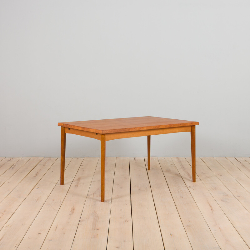 Vintage rectangular dining table in teak by Henning Kjaernulf for Vejle Stole and Mobelfabrik, Denmark 1960s