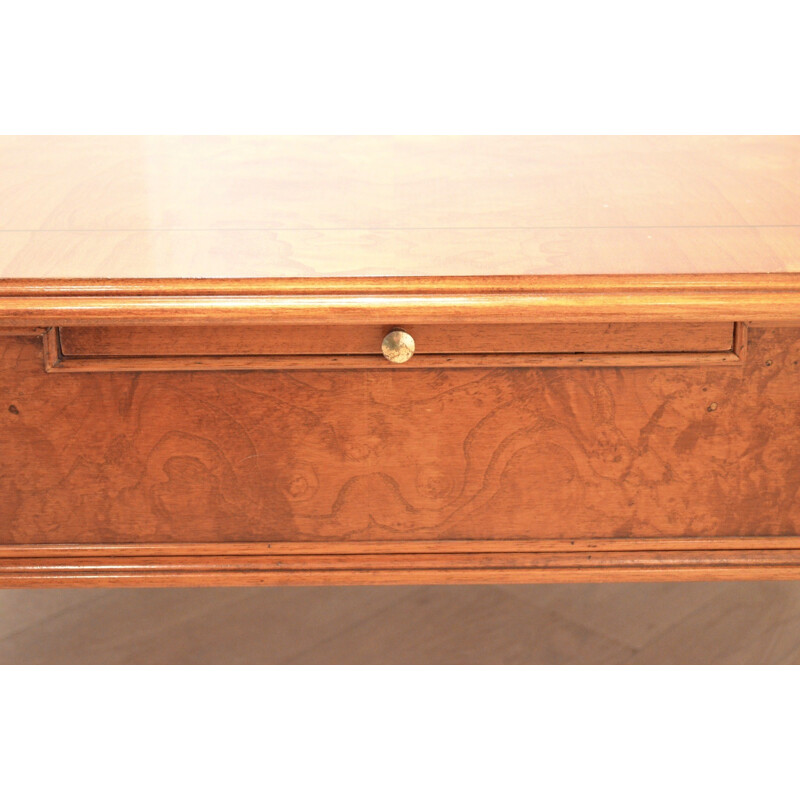 Neoclassical coffee table in walnut - 1970s