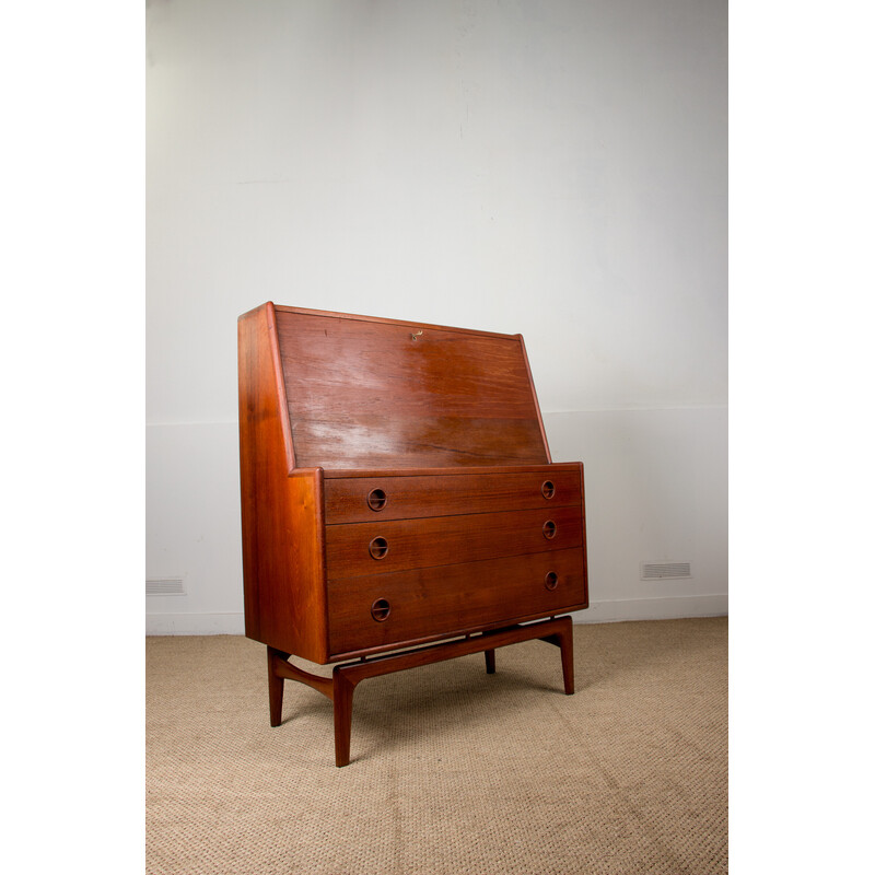 Vintage Danish teak secretary by Arne Hovmand-Olsen for Mogens Kold, 1960