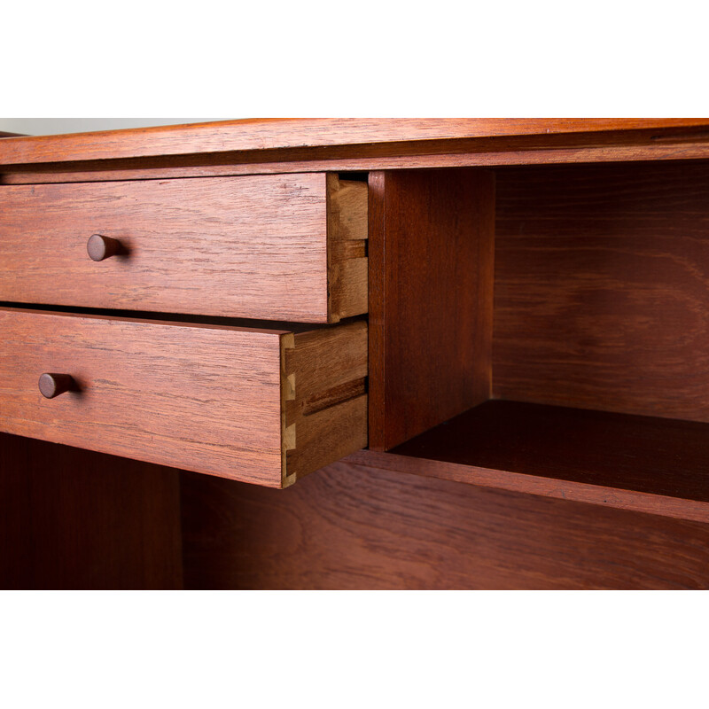 Vintage Deens teakhouten bureau van Arne Hovmand-Olsen voor Mogens Kold, 1960