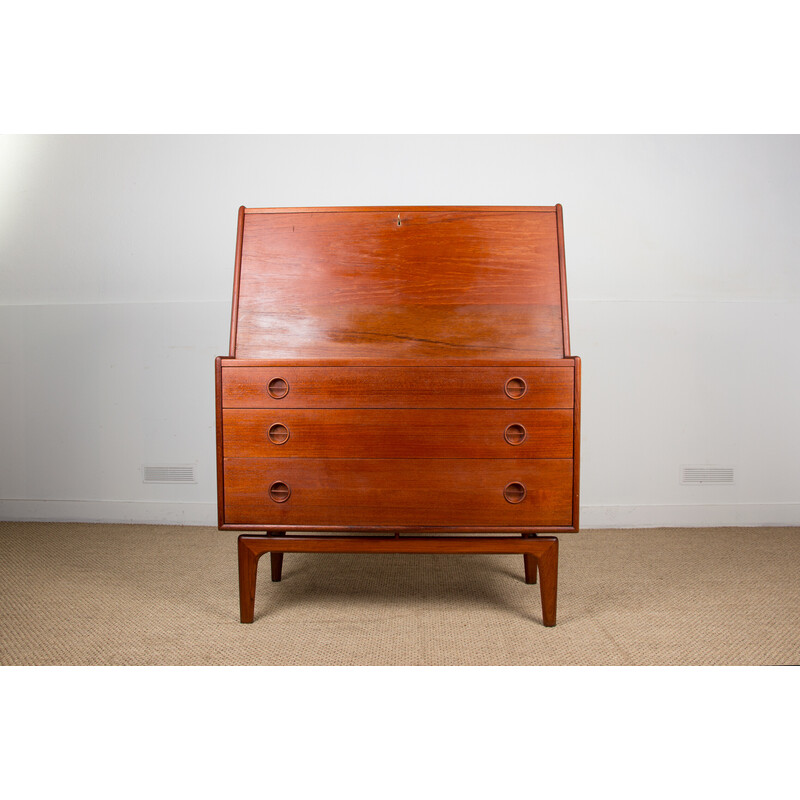 Vintage Danish teak secretary by Arne Hovmand-Olsen for Mogens Kold, 1960