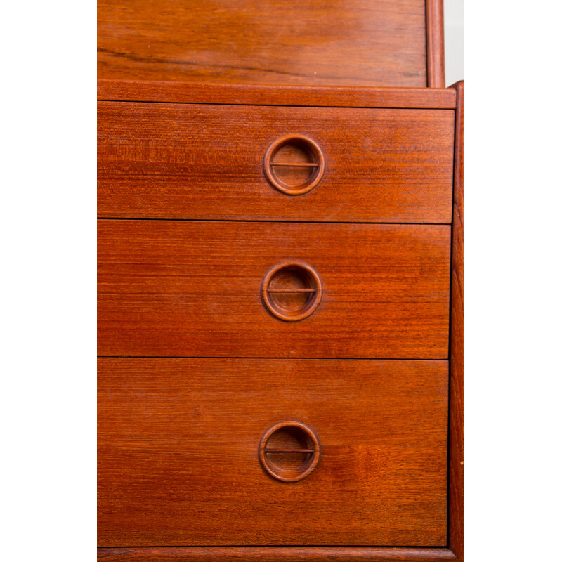 Vintage Deens teakhouten bureau van Arne Hovmand-Olsen voor Mogens Kold, 1960