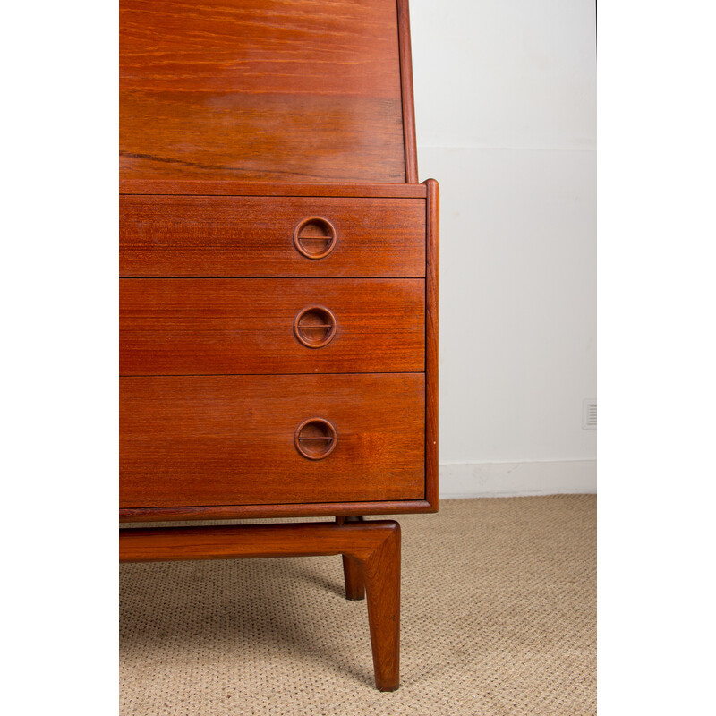 Vintage Danish teak secretary by Arne Hovmand-Olsen for Mogens Kold, 1960