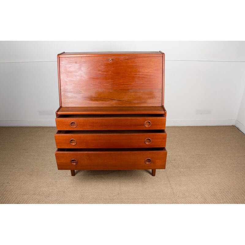 Vintage Danish teak secretary by Arne Hovmand-Olsen for Mogens Kold, 1960