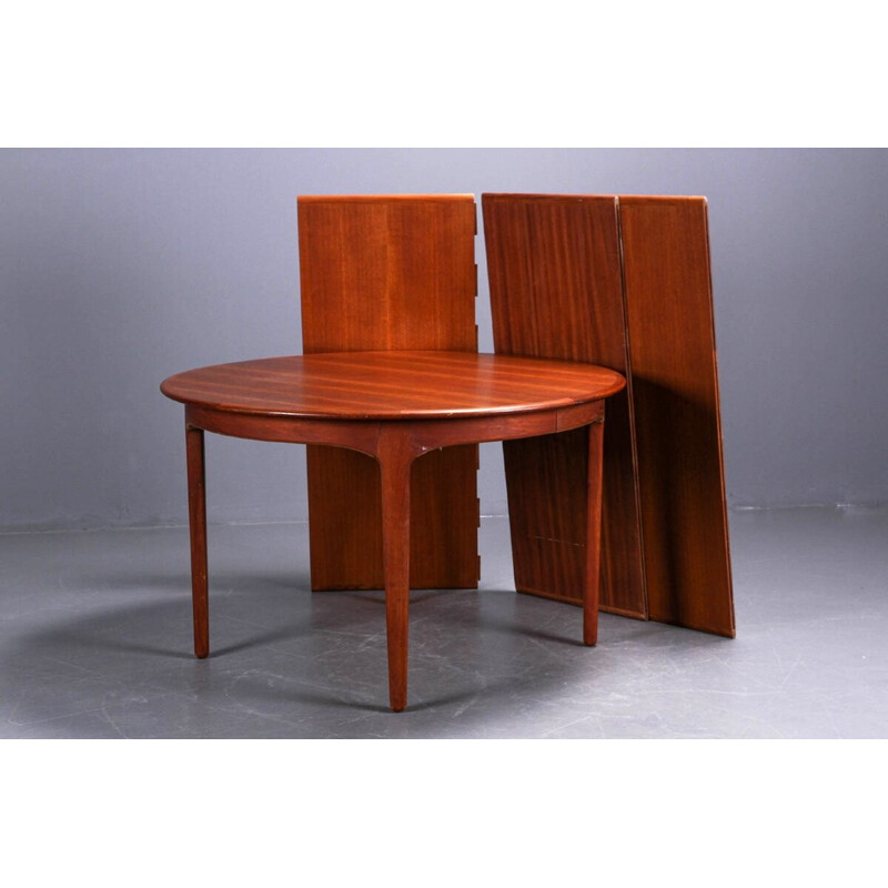 Scandinavian vintage teak table with 3 extensions, 1960