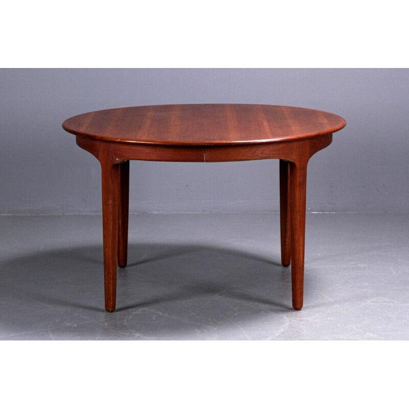 Scandinavian vintage teak table with 3 extensions, 1960