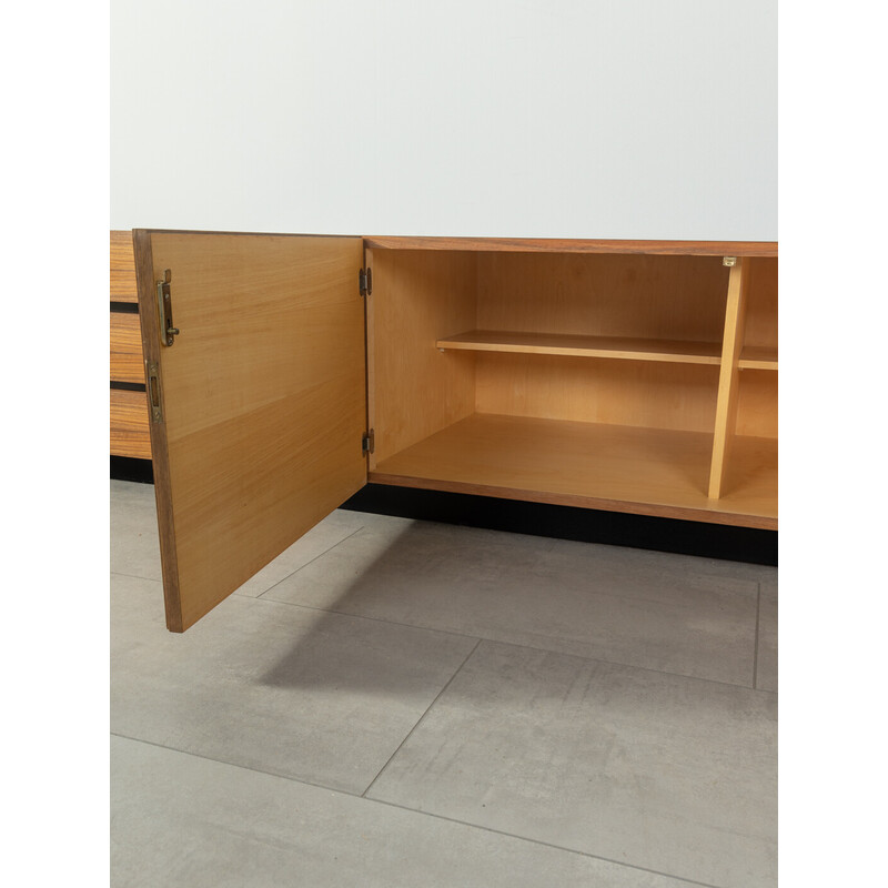 Vintage walnut lowboard with three drawers and two doors, 1960s